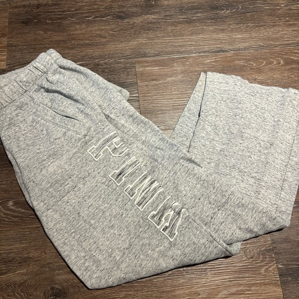 VS PINK Gray Sweatpants with Logo